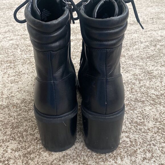MARC FISHER Laboni Leather Combat Boots 10 - Picture 5 of 10